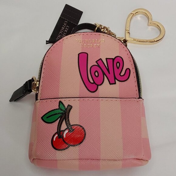 VICTORIA'S SECRET MICRO GRAFFITI BAG KEYCHAIN HEART CHARM LIMITED-EDITION - Picture 6 of 16